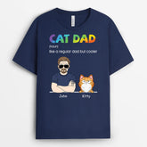 3073AUK2 cooler cat dad t shirt personalised gifts for cat dad