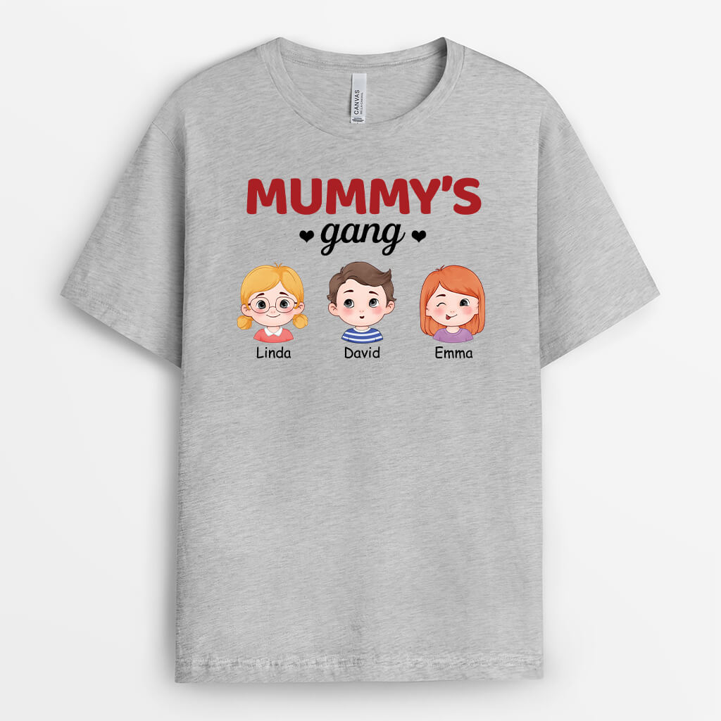 3074AUK2 grandmas gang children t shirt personalised presents for grandma