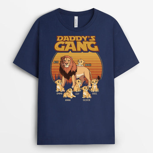3085AUK2 lion grandads gang customised t shirts for grandad