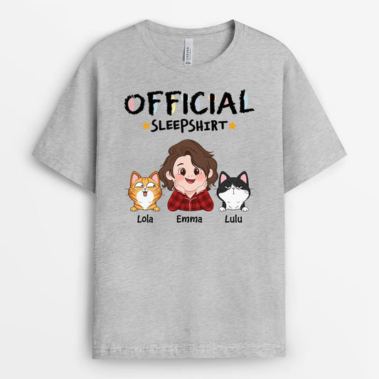 3086AUK2 official sleepshirt personalised gift ideas for cat mum