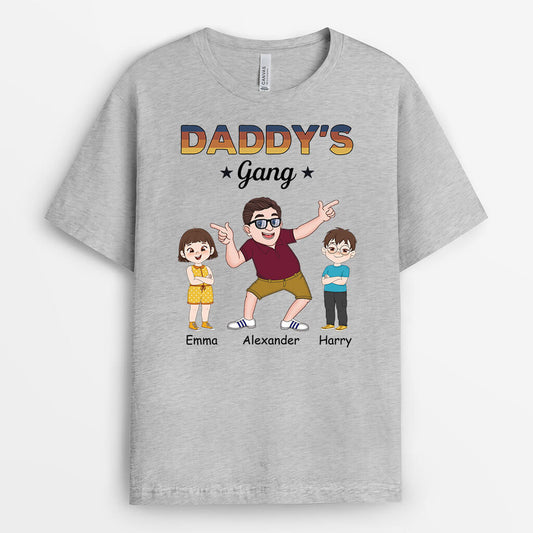 3094AUK2 funny grandads gang t shirt personalised present ideas for grandad