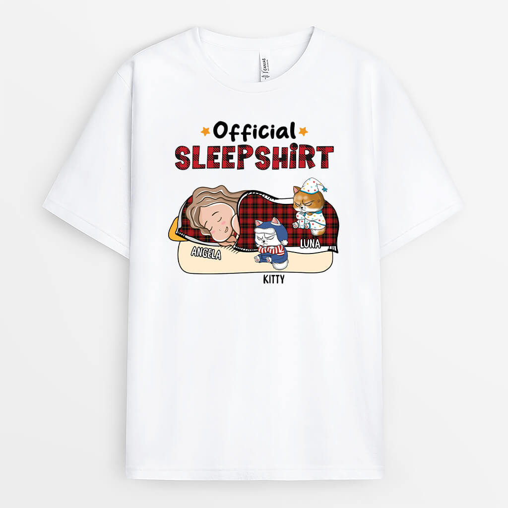 3098AUK1 cat winter official sleepshirt personalised gifts for her