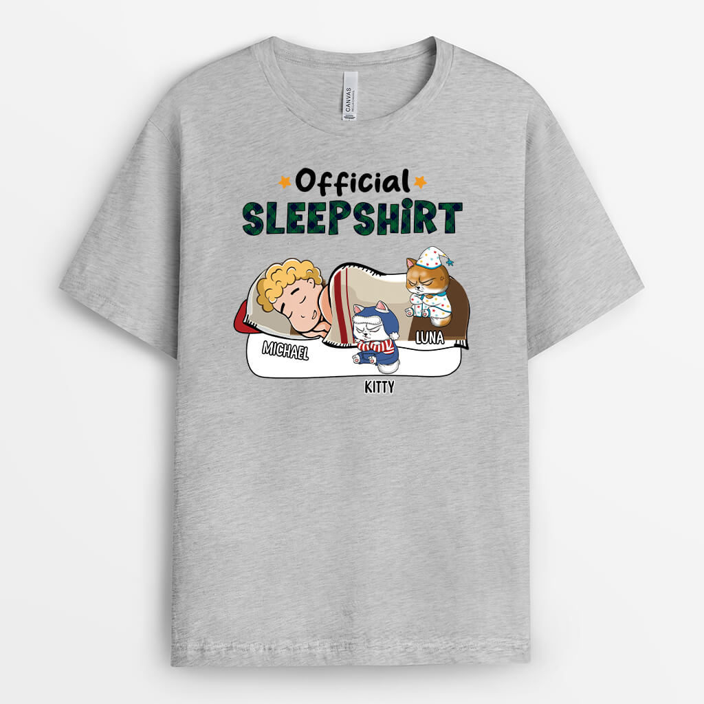 3098AUK2 cat winter official sleepshirt personalised gifts for her