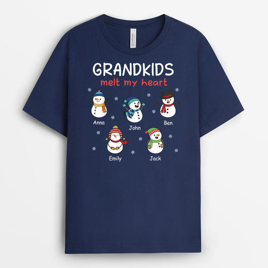 3107AUK1 grandkids melt my heart t shirt personalised gift ideas for grandma