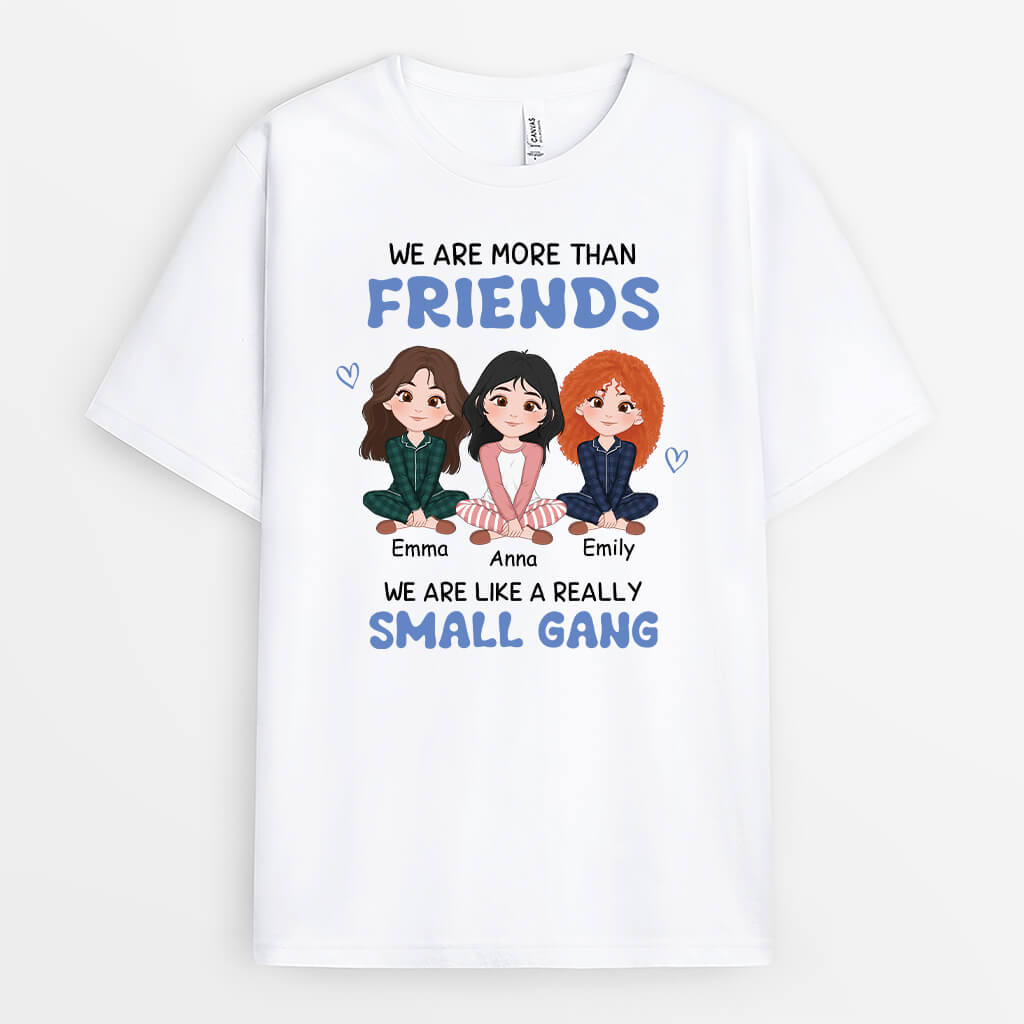 3112AUK1 we are more than friends t shirt personalised gifts for female