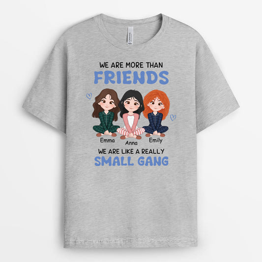 3112AUK2 we are more than friends t shirt personalised gifts for female