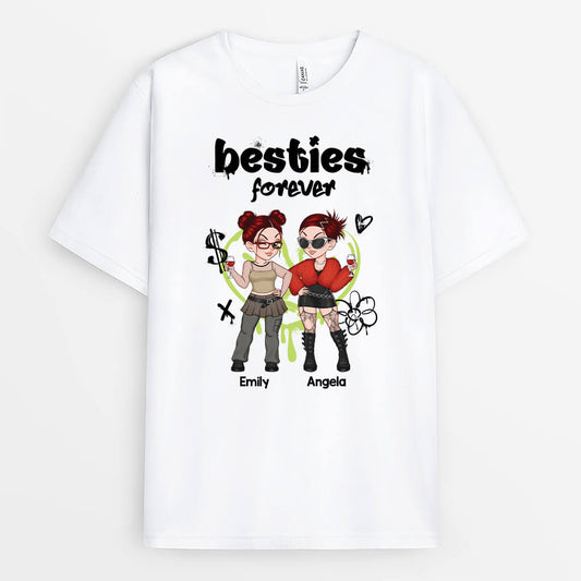 3118AUK1 besties forever t shirt personalised gifts for friends