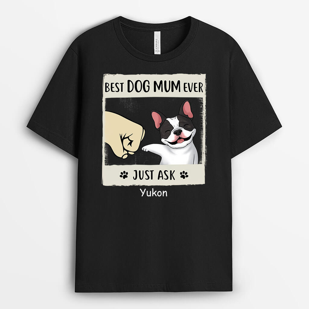 3123AUK1 best cat dog ever just ask personalised t shirt for dog dad