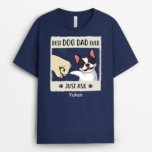3123AUK2 best cat dog ever just ask personalised t shirt for dog dad