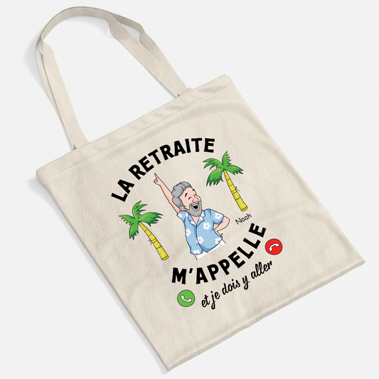 3138BUS2 custom retirement tote bag retirement is calling and i must go 3138B