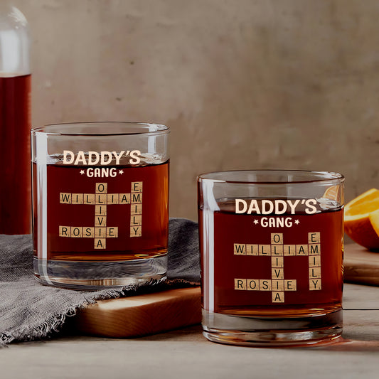 3142IUS1 personalized whiskey glass crossword gifts for dad 3142IKL5B
