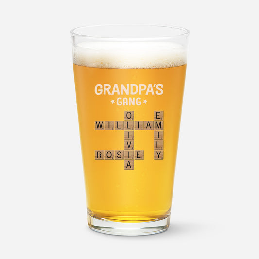 3142IUS2 personalized beer glass crossword gifts for dad 3142IKL5B