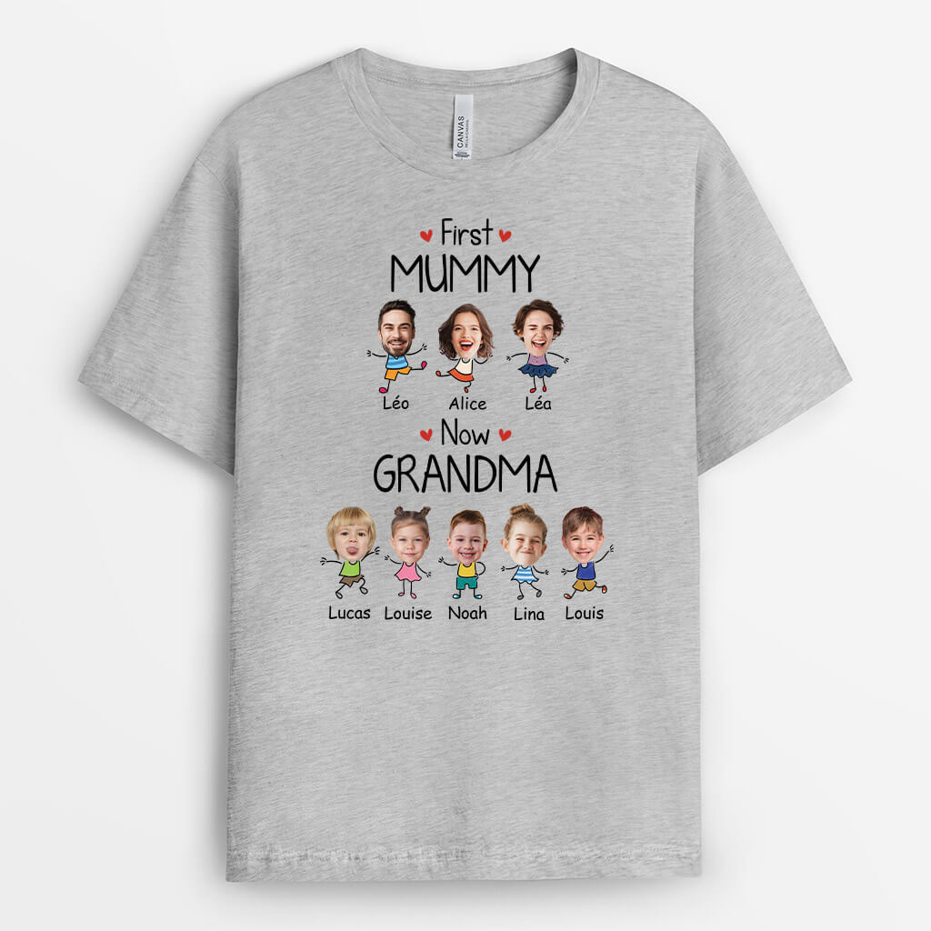 3152AUK1 first daddy now grandad t shirt personalised gifts for grandad