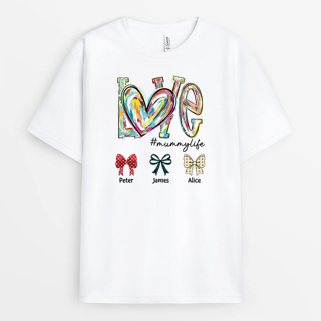 3154AUK2 love _grandmalife t shirt personalised gifts for grandma
