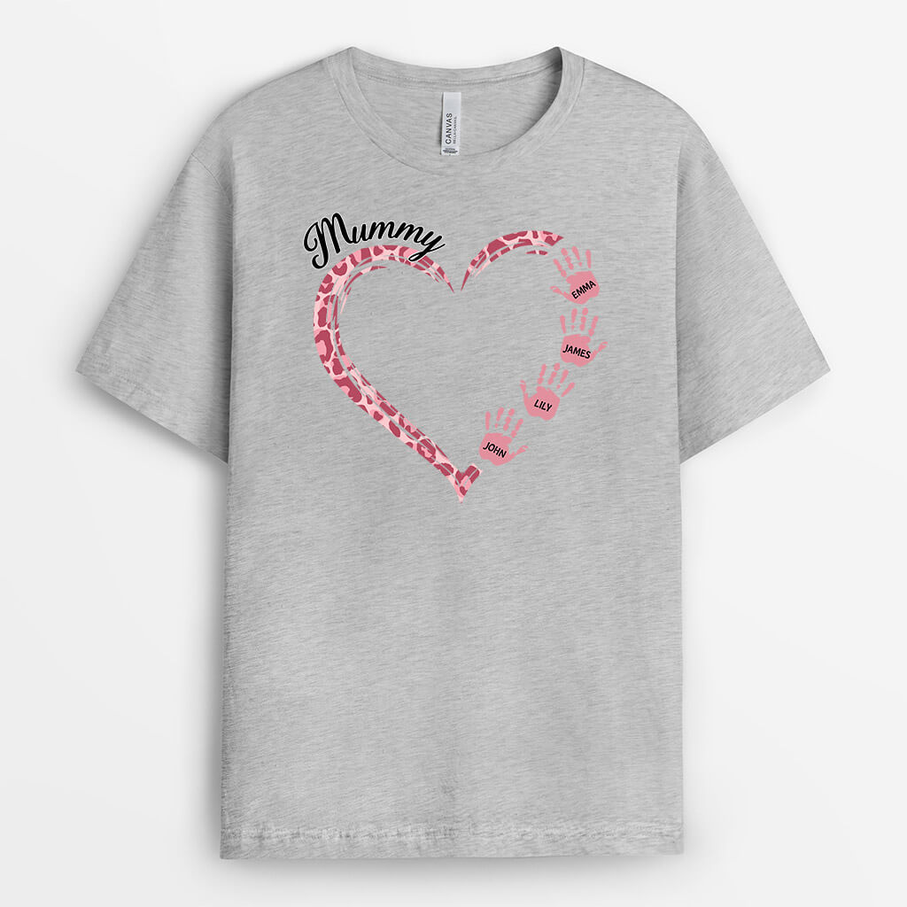 3169AUK2 grandma heart hands t shirt personalised gifts for grandma