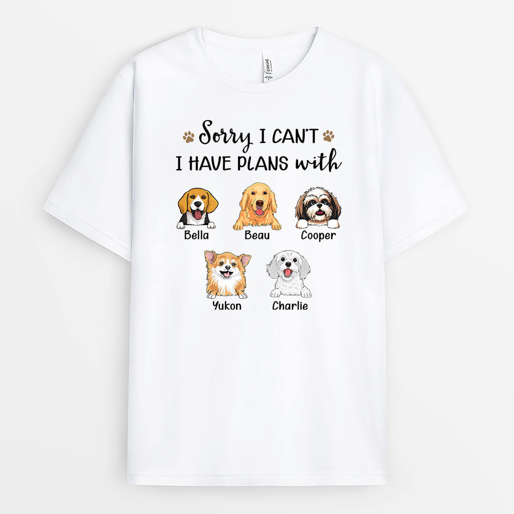 3174AUK1 sorry t shirt personalised gifts for dog owners