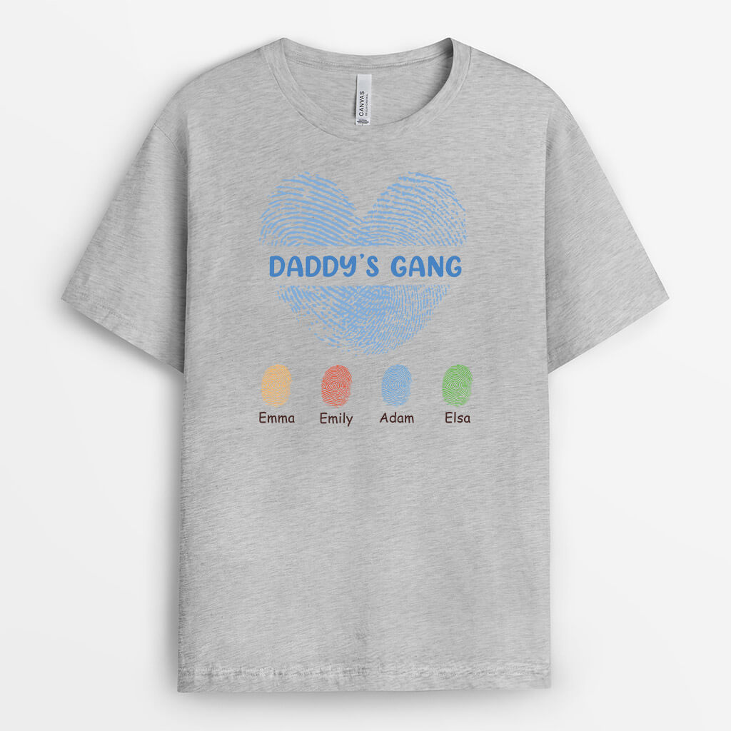 3177AUK2 love finger print grandmas gang personalised t shirt ideas for grandma