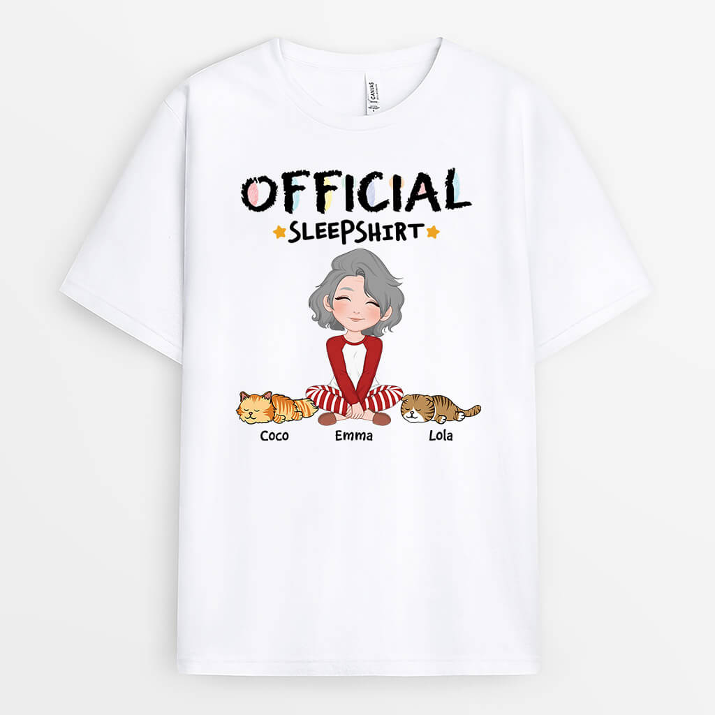 3178AUK1 cute official sleepshirt personalised gifts for cat mum