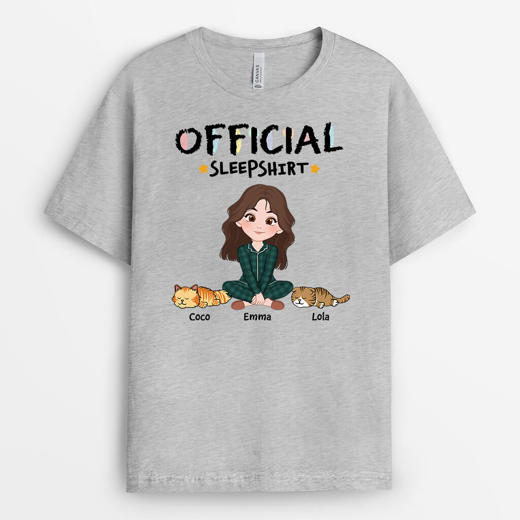 3178AUK2 cute official sleepshirt personalised gifts for cat mum