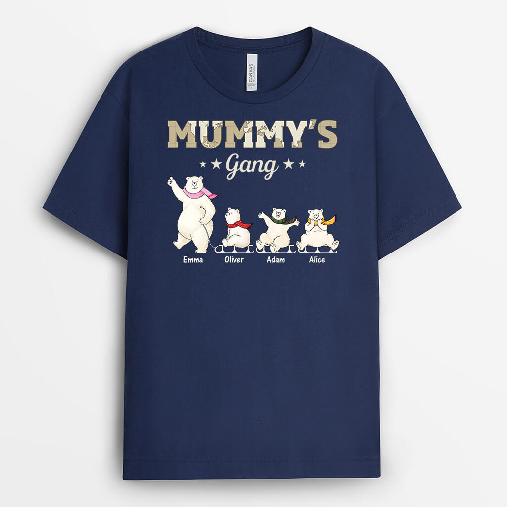 3180AUK2 black dancing bear grandads gang t shirt personalised gifts for grandad