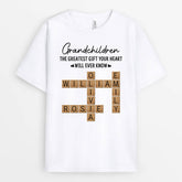 3192AUK2 grandchildren the greatest gift your heart crossword puzzle personalised t shirt for grandma grandad