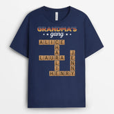 3203AUK2 grandads gang puzzle t shirt personalised gifts for grandad