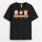 3204AUK2 grandkids name t shirt personalised presents for grandad