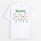 3219AUK2 grandmas flowers garden personalised t shirt for grandma