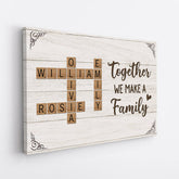 3221CUK2 together we make a family puzzle customised canvas for parents grandparents