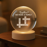 3221LUS2 crossword puzzle art crystal ball lamp personalized family gifts 3221l6f5i
