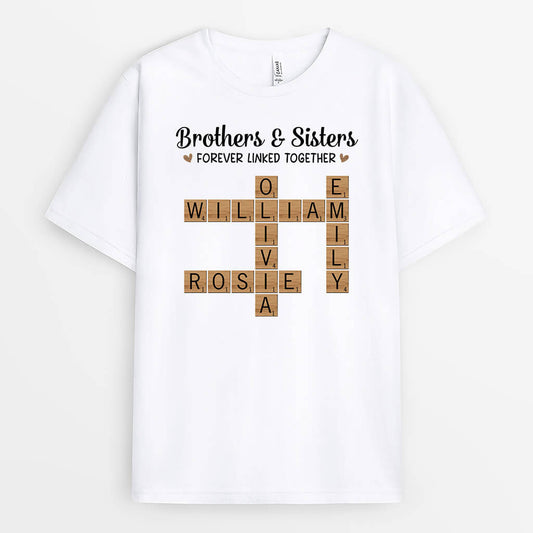 3234AUK2 brothers sisters t shirt personalised gifts for siblings
