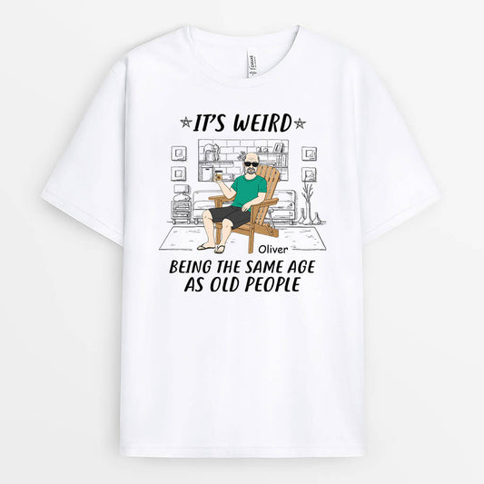 3235AUK1 its weird t shirt personalised gifts for him
