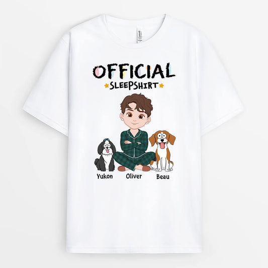 3237AUK1 dog themed official sleepshirt personalised gifts for him