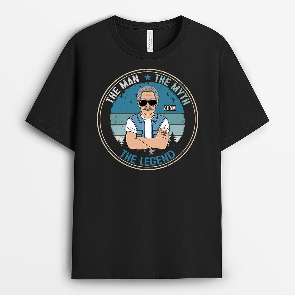 3255AUK1 the man the myth the legend t shirt personalised gifts for male