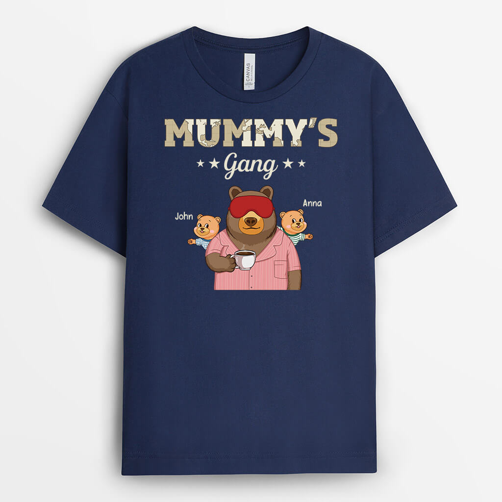 3262AUK2 cute bear grandads gang t shirt personalised gifts for grandad