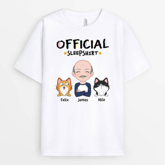 3267AUK2 cartoon official sleepshirt personalised gift ideas for cat mum