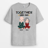 3269AUK2 pastel together since t shirt personalised gifts for couples
