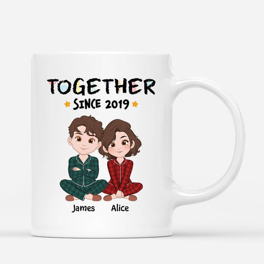3269MUK1 pastel together since mug personalised gifts for couples
