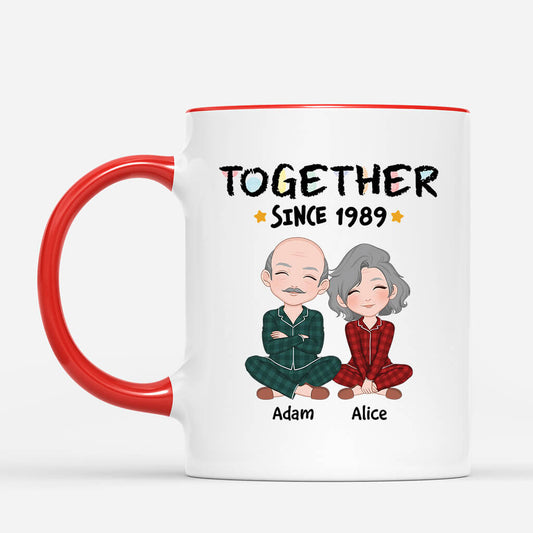 3269MUK2 pastel together since mug personalised gifts for couples