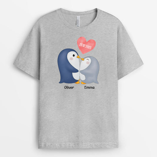 3288AUK2 penguins t shirt personalised gifts for couples_35fdc7a1 eb1b 40b0 a242 3571a8d9b77e