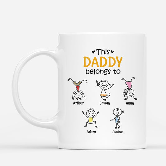 3291MUS1 custom present for dads this daddy belongs to mug 3291M8L6B