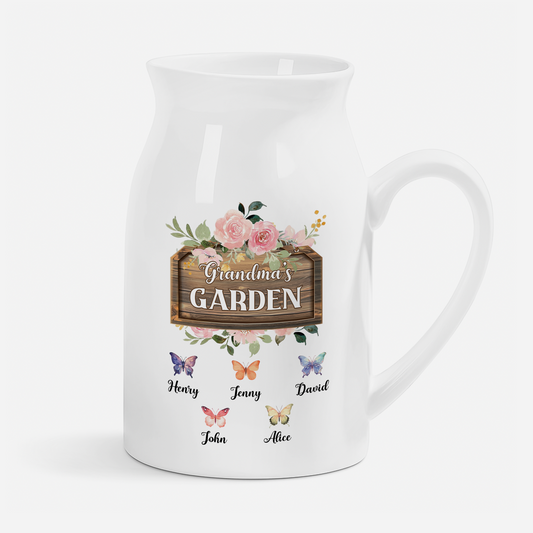 3295OUS1 grandmas garden vase with butterflies custom gifts for grandmamom 3295o8f5a
