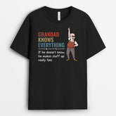 3300AUK1 grandma knows everythings t shirt personalised gifts for grandma