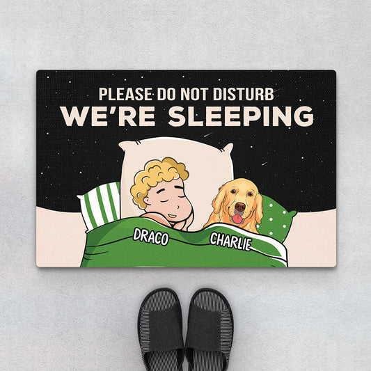 3311DUK1 please do not disturb doormat personalised gifts for dog lovers