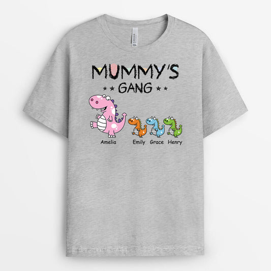 3312AUK2 dinosaurs grandads gang t shirt personalised gifts for grandad