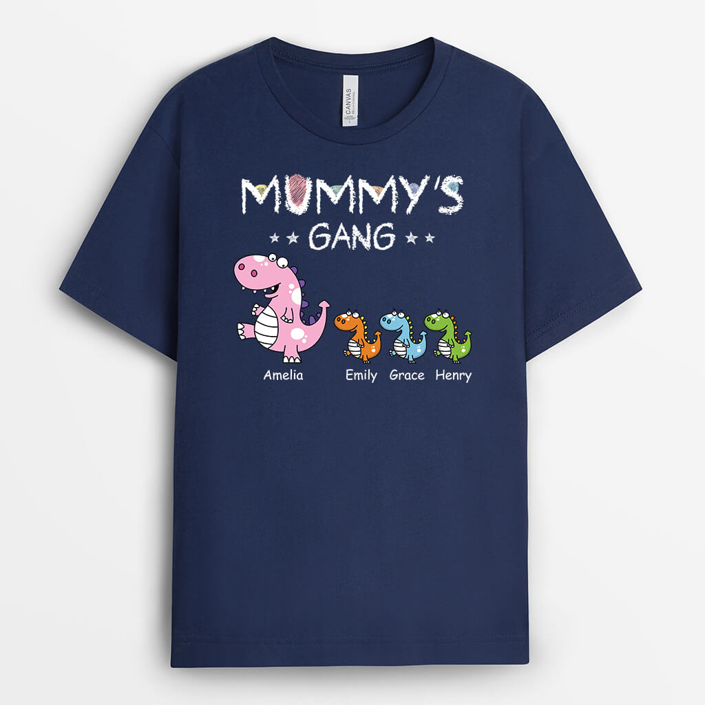 3312AUK2 grandads gang dinorsaus t shirt personalised gifts for grandad