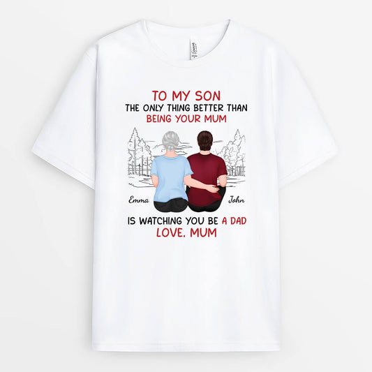3331AUK1 personalised to my son t shirt from mum personalised gift for your son