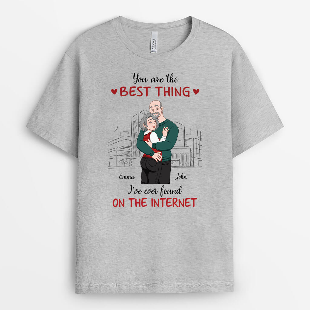 3332AUK2 personalised you are the best thing t shirt personalised gift ideas for couple