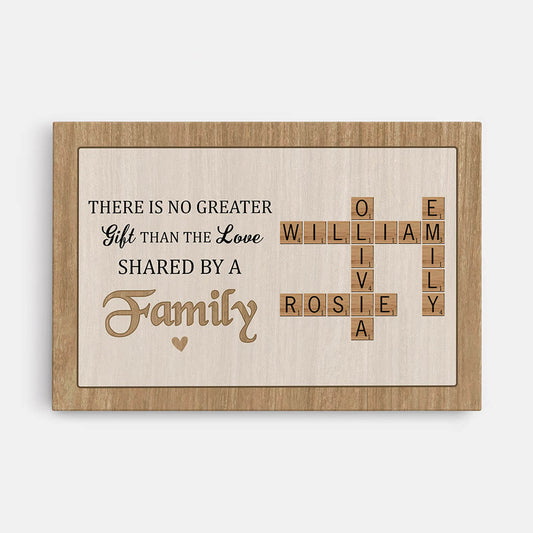 3335CUK1 personalised there is no greater gift than the love shared by a family canvas personalised gift for family