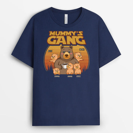 3344AUK2 personalised bear grandads gang and grandkids t shirt personalised gifts for your grandad